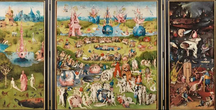 Fragmento de una escena del Jardín de las Delicias del Bosco