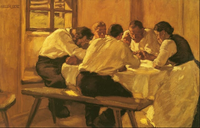 2) Albin Egger-Lienz (1868- 1926) Almuerzo (1910)