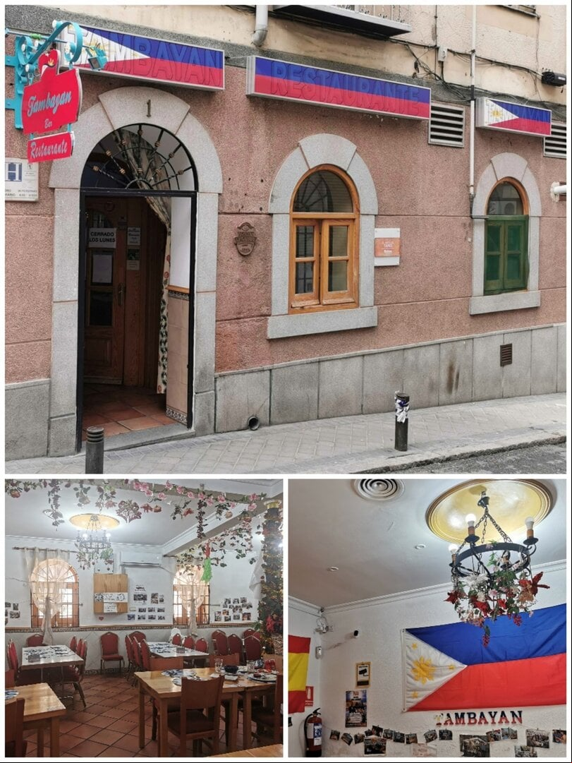 Tambayan, fachada e interior